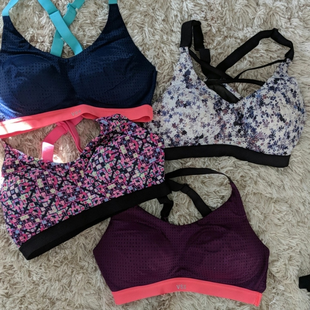 FOUR Victoria's secret sports bras 32C